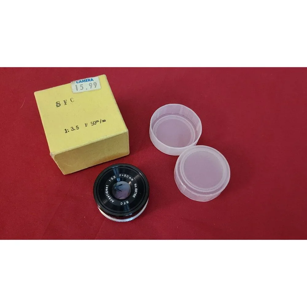 Vintage S.F.C. Anastigmat 1:3.5 50mm Camera Lens Brand New with Box Japan